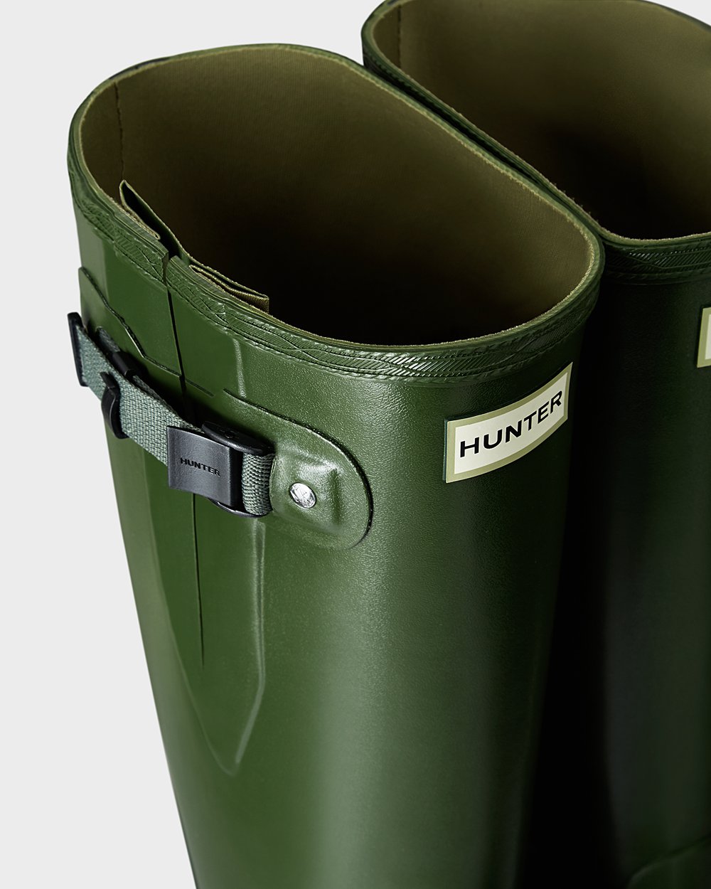 Hunter Norris Field Side Adjustable Tall Rain Boots - Sale Mens Green - SZUDOC953